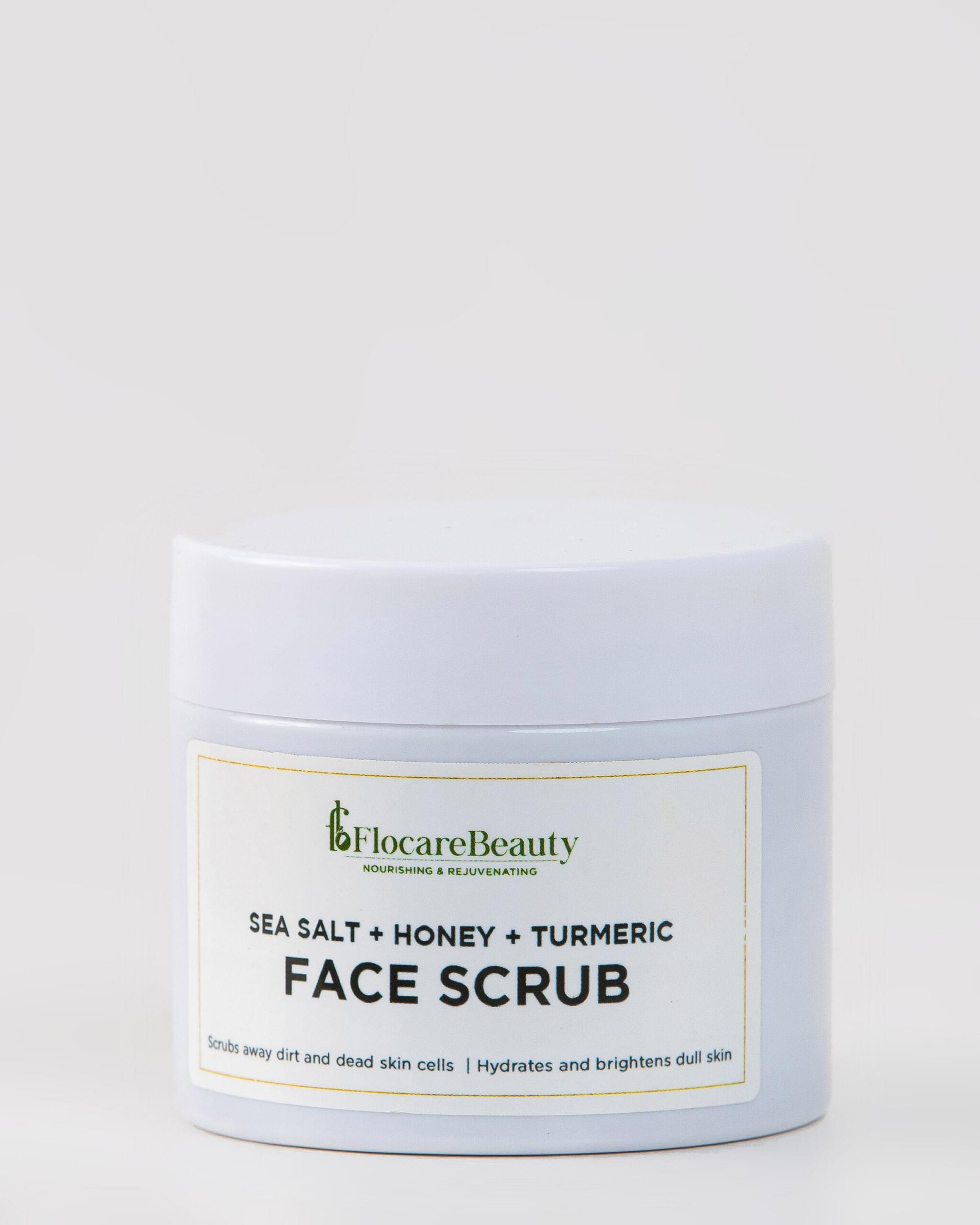 FLOCAREBEAUTY SEA SALT+HONEY+TURMERIC FACE SCRUB